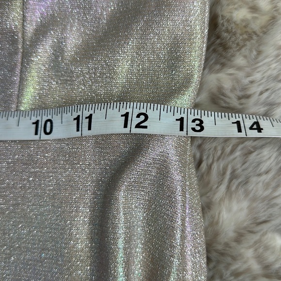 City Vibe | Spaghetti Strap V-Neck Iridescent Foiled Long Dress - Picture 14 of 17